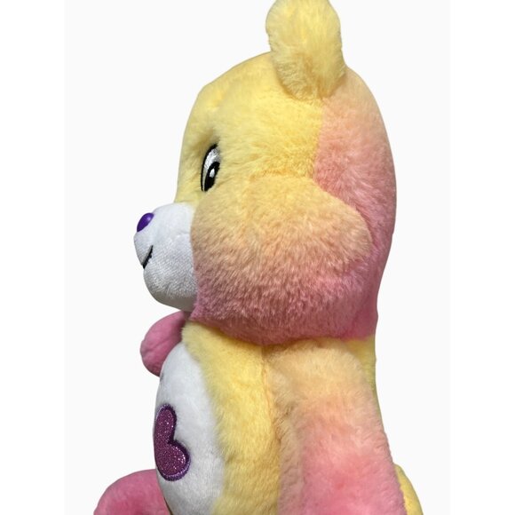 Care Bears 14" Calming Heart Bear Plush Toy Pink Yellow - Picture 10 of 11